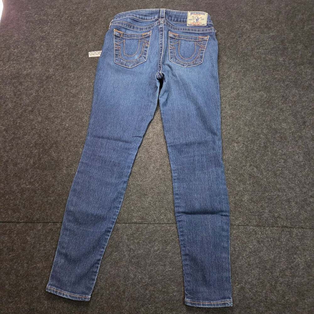 True Religion H-Rise Legging Seat Blue Denim Jeans Women's Size 29 - Picture 4 of 7